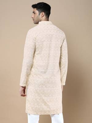 Sanwara's stylish ethnic chikankari kurta for men 4