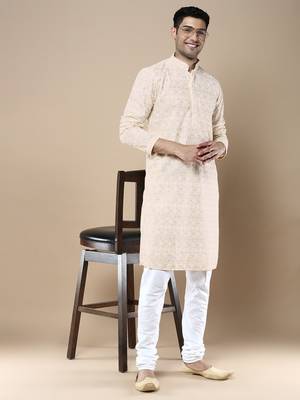 Sanwara's stylish ethnic chikankari kurta for men 5