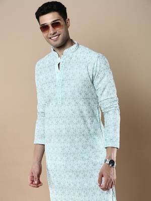 Sanwara's stylish ethnic chikankari kurta for men 1
