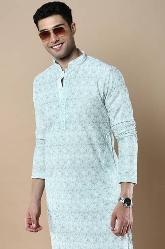 Sanwara's stylish ethnic chikankari kurta for men