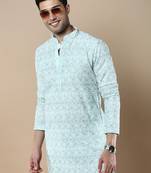Sanwara's stylish ethnic chikankari kurta for men