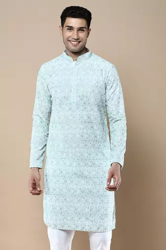 Sanwara's stylish ethnic chikankari kurta for men