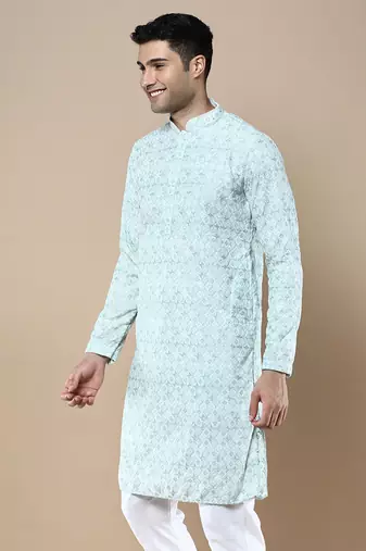 Sanwara's stylish ethnic chikankari kurta for men