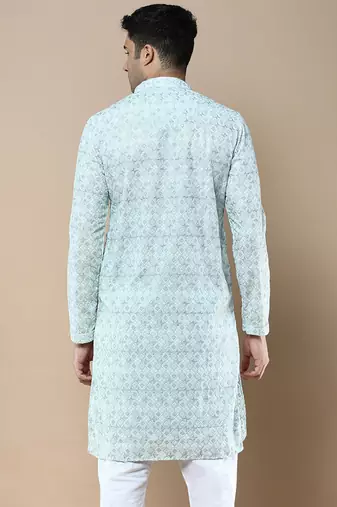 Sanwara's stylish ethnic chikankari kurta for men