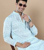 Sanwara's stylish ethnic chikankari kurta for men