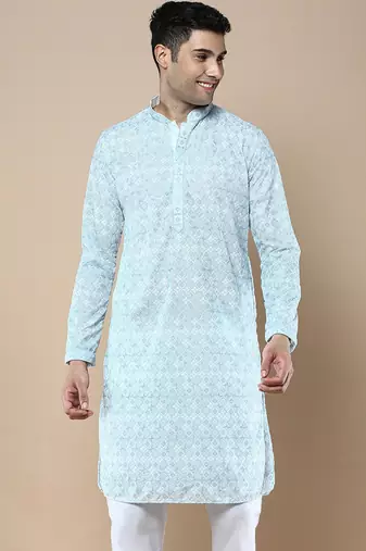Sanwara's stylish ethnic chikankari kurta for men