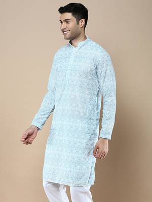 Sanwara's stylish ethnic chikankari kurta for men 3