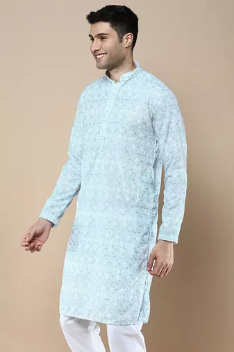 Sanwara's stylish ethnic chikankari kurta for men