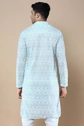 Sanwara's stylish ethnic chikankari kurta for men