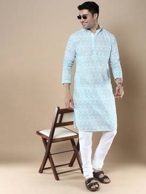 Sanwara's stylish ethnic chikankari kurta for men 5