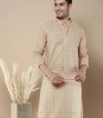 Sanwara's stylish ethnic chikankari & printed kurta for men