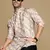 Dapper & dazzling men's printed mustard golden zari touch up trendy wear cotton kurta by sanwara