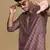 Unleash your style with men's rust printed with sequins touch up trendy fusion wear kurta by sanwara