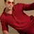 Dapper & dazzling men's solid maroon chikankari with sequins party wear cotton kurta by sanwara
