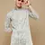 Sanwara men's trendy motifs grey printed cotton stylish kurta