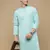 Unleash your style with men's sea green chikankari designer kurta by sanwara