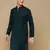 Unleash your style with men's deep green chikankari designer kurta by sanwara