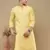 Unleash your style with men's light yellow chikankari designer kurta by sanwara