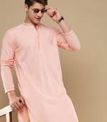 Unleash your style with men's pink chikankari designer kurta by sanwara