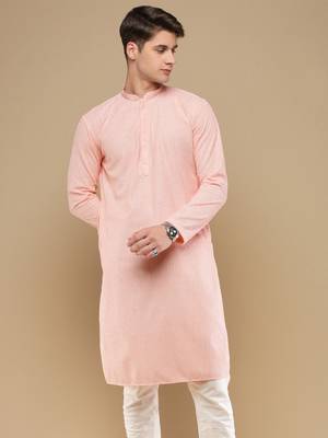 Unleash your style with men's pink chikankari designer kurta by sanwara 2