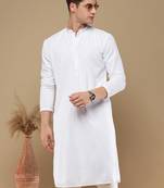 Unleash your style with men's white chikankari designer kurta by sanwara