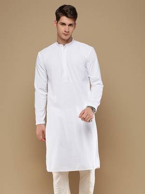 Unleash your style with men's white chikankari designer kurta by sanwara 2