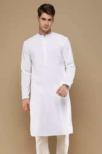 Unleash your style with men's white chikankari designer kurta by sanwara