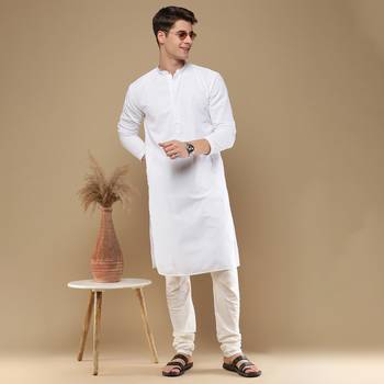 Unleash your style with men's white chikankari designer kurta by sanwara 5
