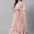peach and pink embroidered art silk blouse with dupatta