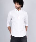 The 4 suits emborided white shirt