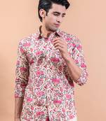 Floral print full sleeves cotton shirt