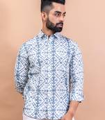 Colored splash full sleeves cotton shirt