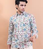 Floral cotton full sleeves shirt