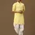 boys classic light yellow cotton chikankari ethnic elegance kurta set