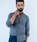 Solid grey denim shirt