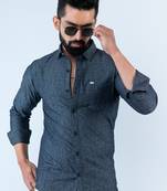 Solid grey denim shirt