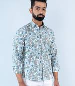 Multi floral printed full sleeves cotton shirt