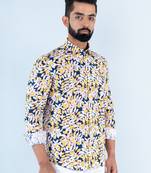 Multi floral printed full sleeves cotton shirt