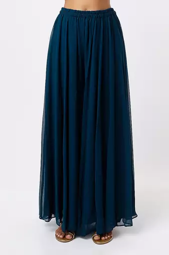 Blue georgette sharara set
