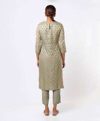 Mint embroidered kurta set 2