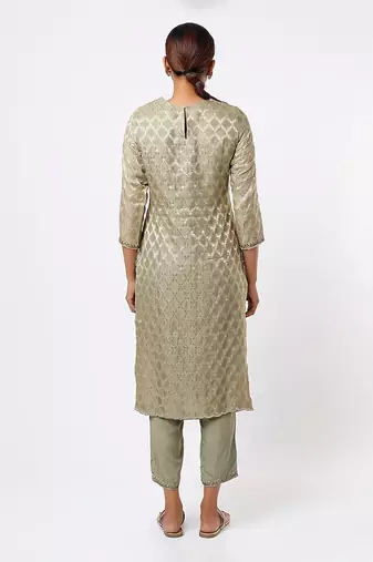 Mint embroidered kurta set
