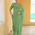 Green Organza Swarovski Saree With Unstitched Blouse Piece