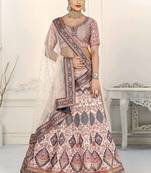 PINK COLOR SEMISTITCHED DIGITAL PRINT LEHENGA WITH UNSTITCHED BLOUSE AND DUPATTA