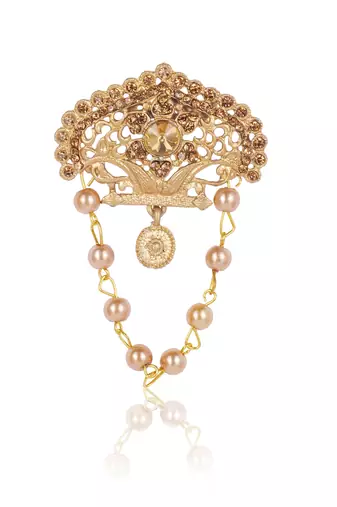   groom sherwani necklace moti mala layered for wedding | groom mala with brooch set