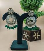   Green Color, and Pearl Earrings for Wo  - Lightweight Earrings