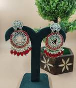   Red Color, and Pearl Earrings for Wo  - Lightweight Earrings