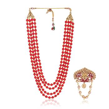 Groom mala and brooch set 2