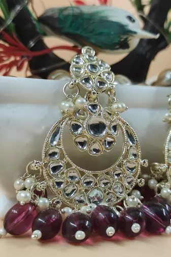   Beautiful Gold Plated Pearl Earrings for Wo  and Girls