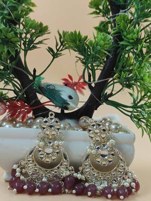   Beautiful Gold Plated Pearl Earrings for Wo  and Girls 1