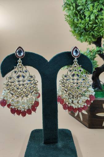   Beautiful Gold Plated Pearl Earrings for Wo  and Girls